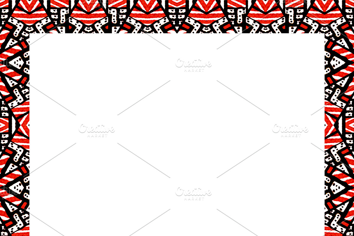 White Frame Background with Ethnic D in Illustrations - product preview 8