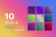 10 Vivid & Colorful Gradients PS