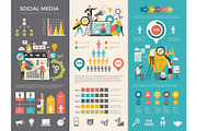 Social media infographic. Work