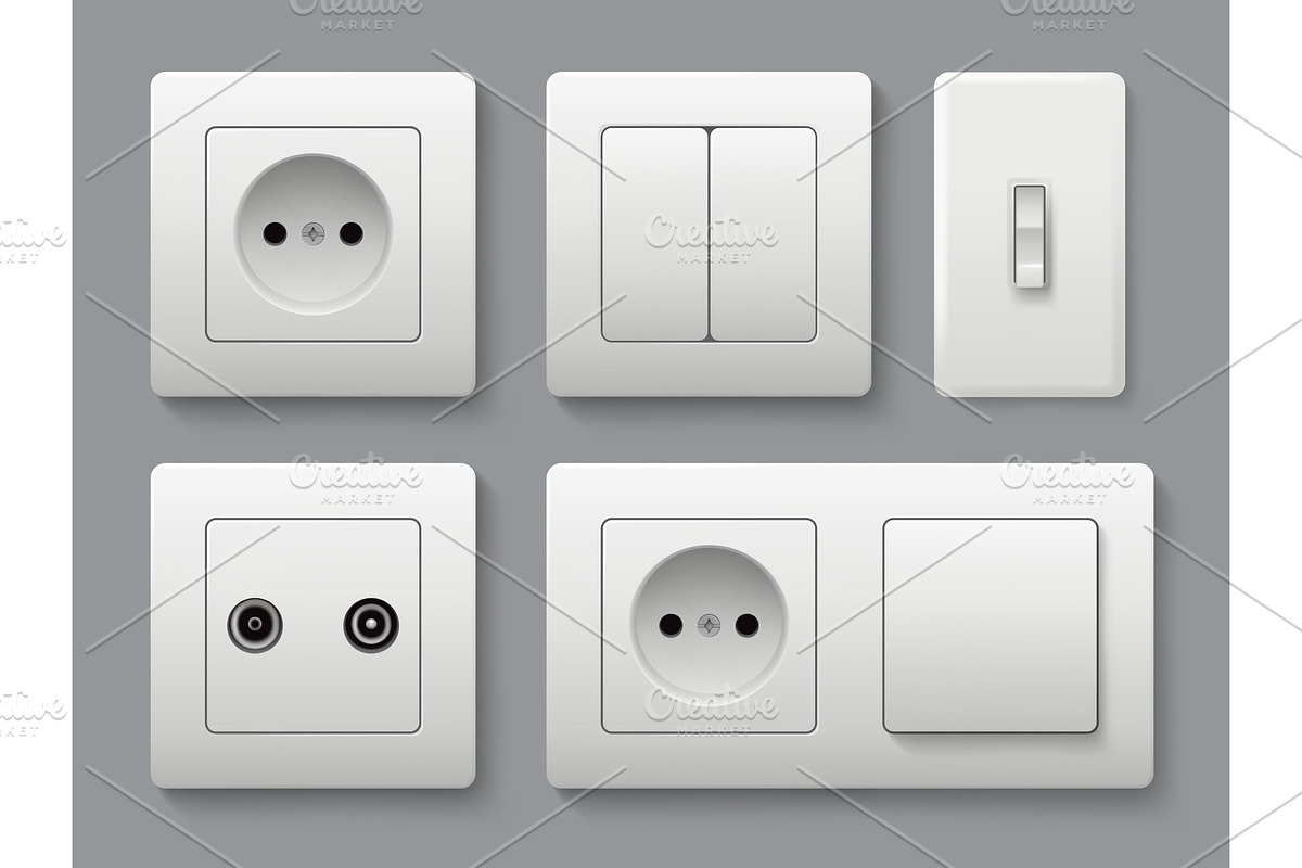 Electric socket switches. House in Graphics - product preview 8