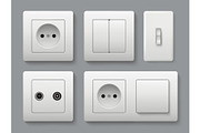 Electric socket switches. House
