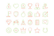 Gamification icons. business