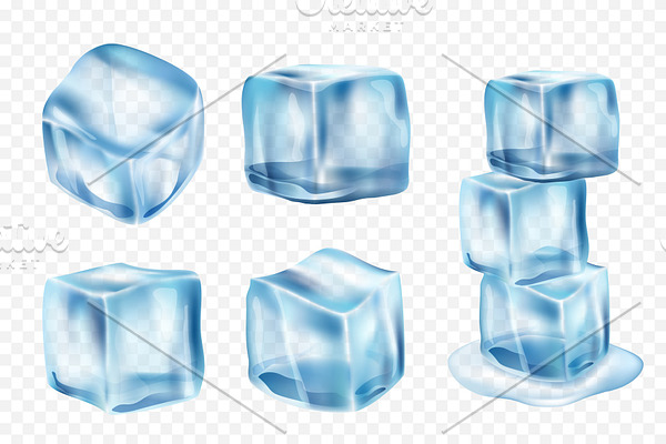 Ice cubes. Freeze water with light