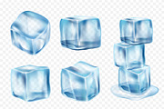 Ice cubes. Freeze water with light