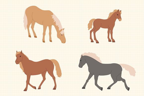 Horse Riding Sport Vector Set in Illustrations - product preview 1