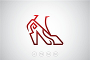 Red High Heels Logo Template