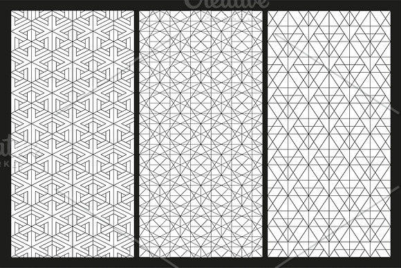 Vector seamless geometric patterns in Patterns - product preview 3