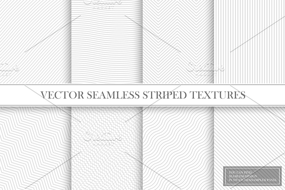 Delicate seamless striped patterns in Patterns - product preview 8