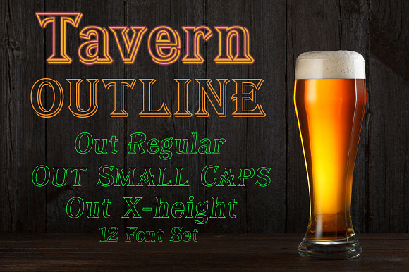 Tavern Outline in Display Fonts - product preview 4