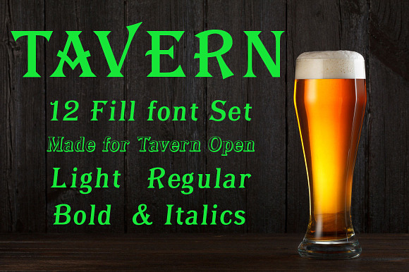 Tavern Fill Font Set in Display Fonts - product preview 1