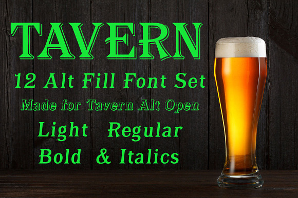Tavern Alt Fill Font Set in Display Fonts - product preview 1