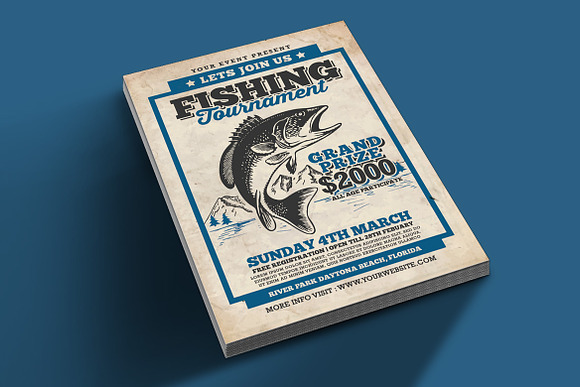 Fishing Tournament Flyer in Flyer Templates - product preview 1