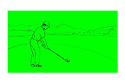 Animation Golfer Swinging Golf Club