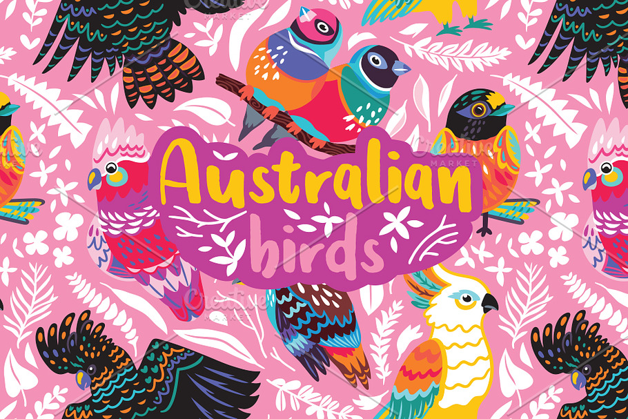Australian birds in Patterns - product preview 8