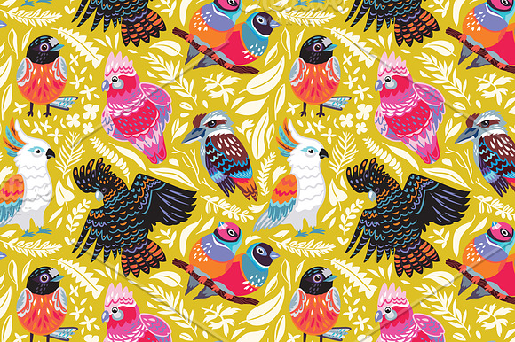 Australian birds in Patterns - product preview 2