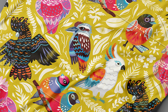 Australian birds in Patterns - product preview 4