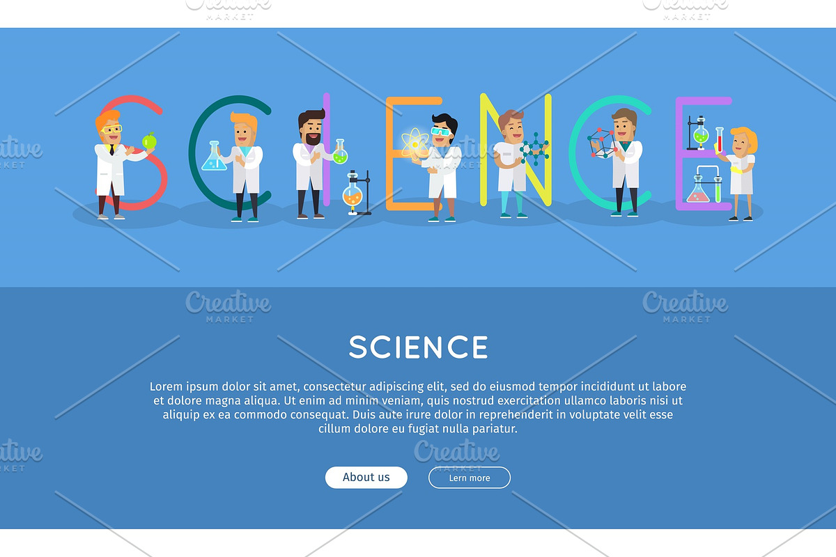Science Banner. Science Alphabet. in Illustrations - product preview 8