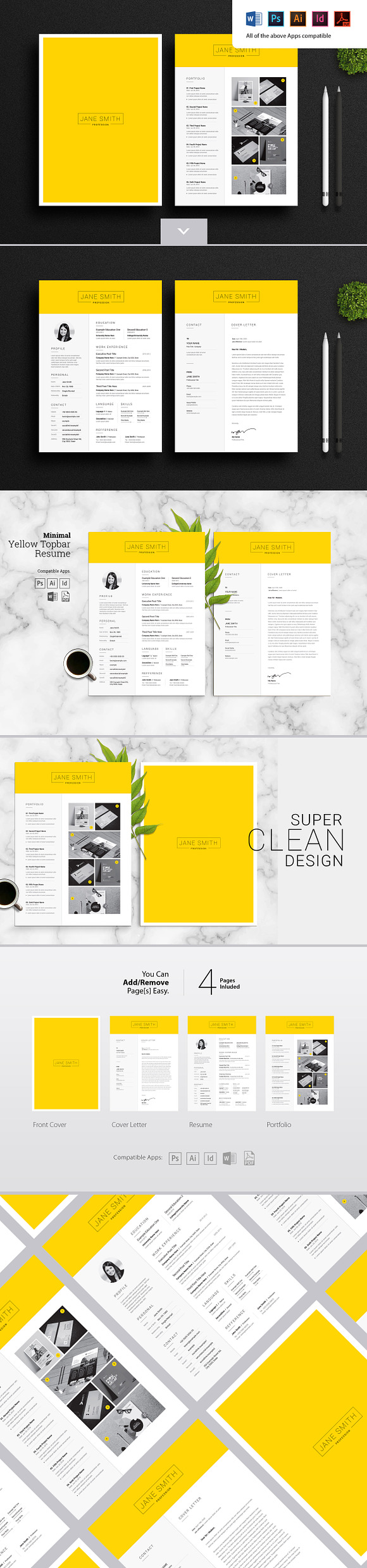 Clean Resume / CV in Resume Templates - product preview 1