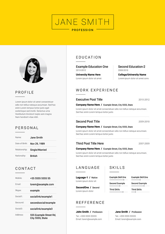 Clean Resume / CV in Resume Templates - product preview 9