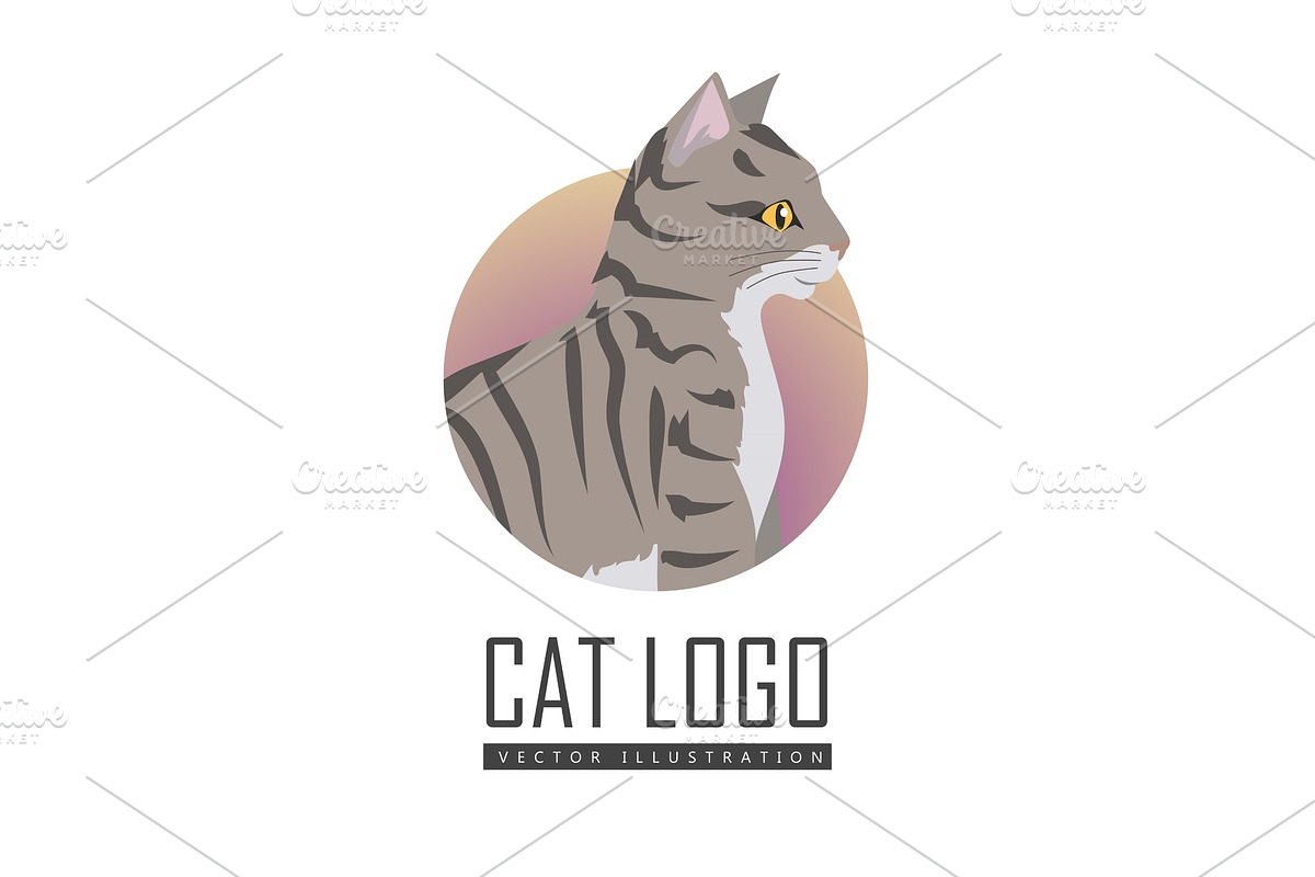 Toyger Cat Vector Flat Design in Illustrations - product preview 8