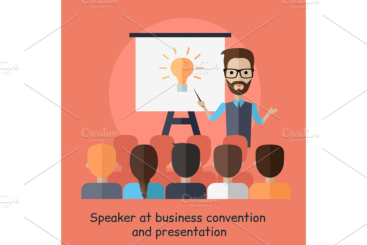 Speaker at Business Convention and in Illustrations - product preview 8