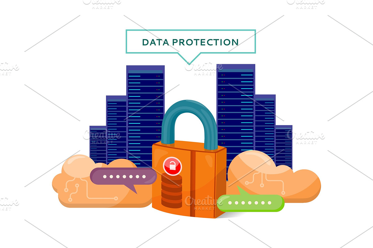 Data Protection Video Web Banner in in Illustrations - product preview 8