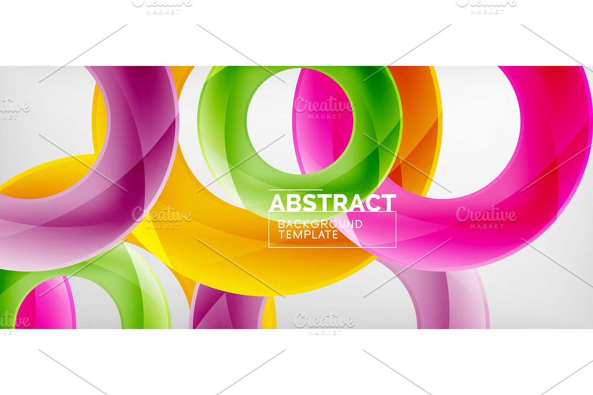 Vector rings abstract background in Illustrations - product preview 8