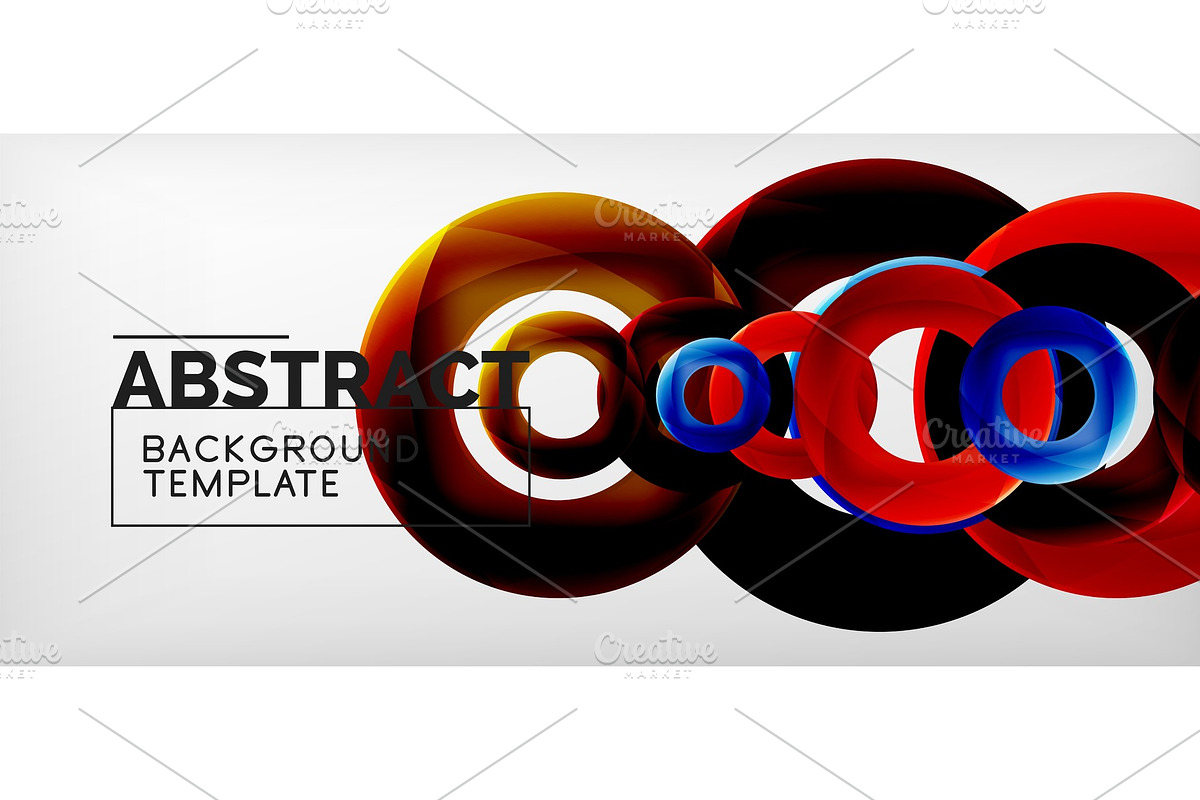 Vector rings abstract background in Illustrations - product preview 8
