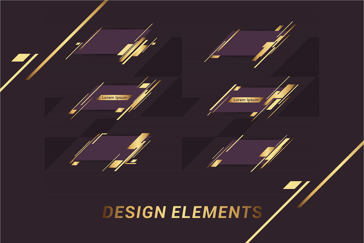 Design elements. Gold and silver in Website Templates - product preview 8