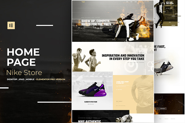 Nike Store - Elementor Pro Layout