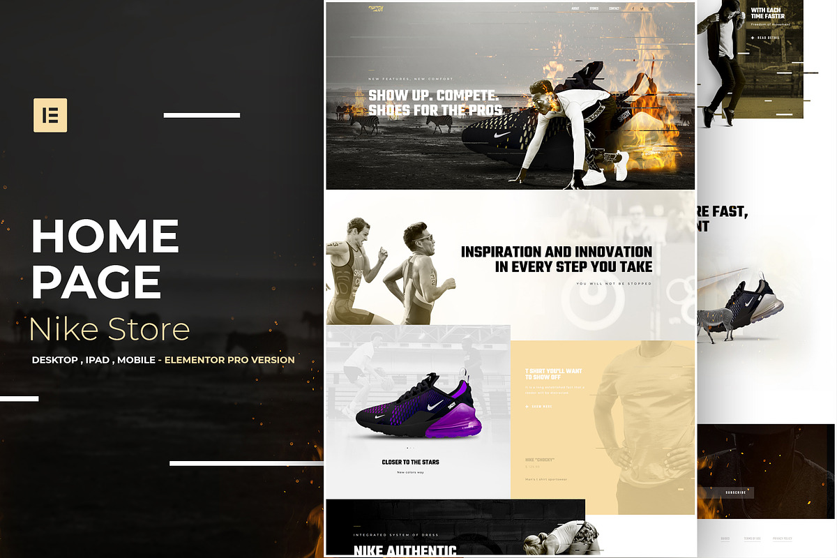 Nike Store - Elementor Pro Layout in Website Templates - product preview 8