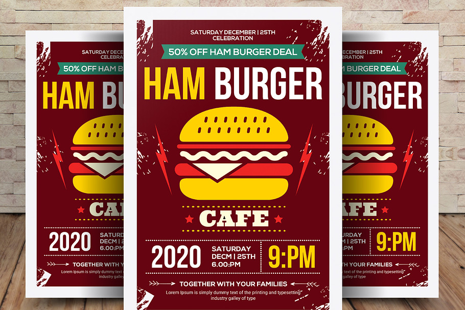 Ham Burger Flyer in Flyer Templates - product preview 8