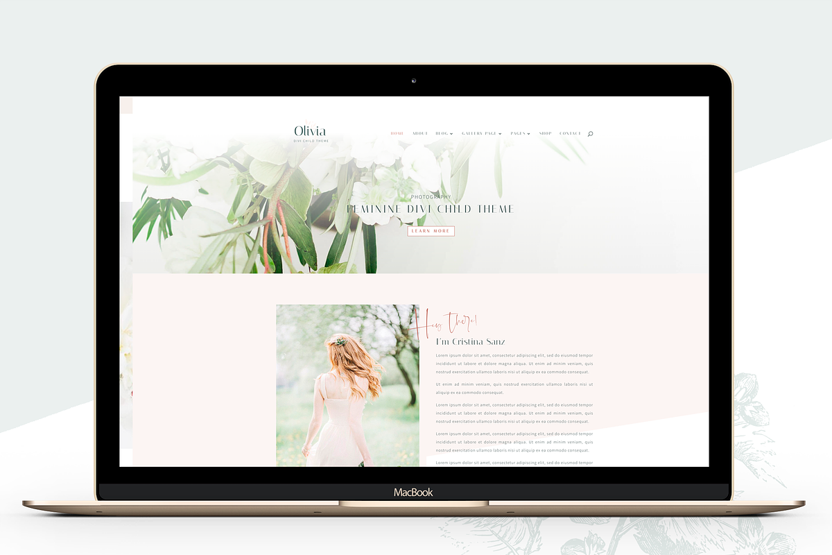 Olivia Photography Divi Child Theme in WordPress Photography Themes - product preview 8