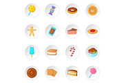 Different candy icons set