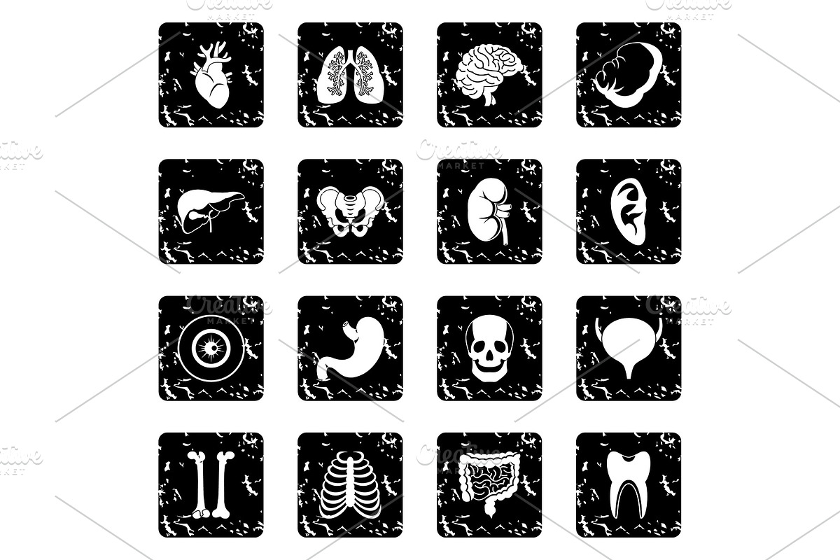 Human organs icons set in Objects - product preview 8