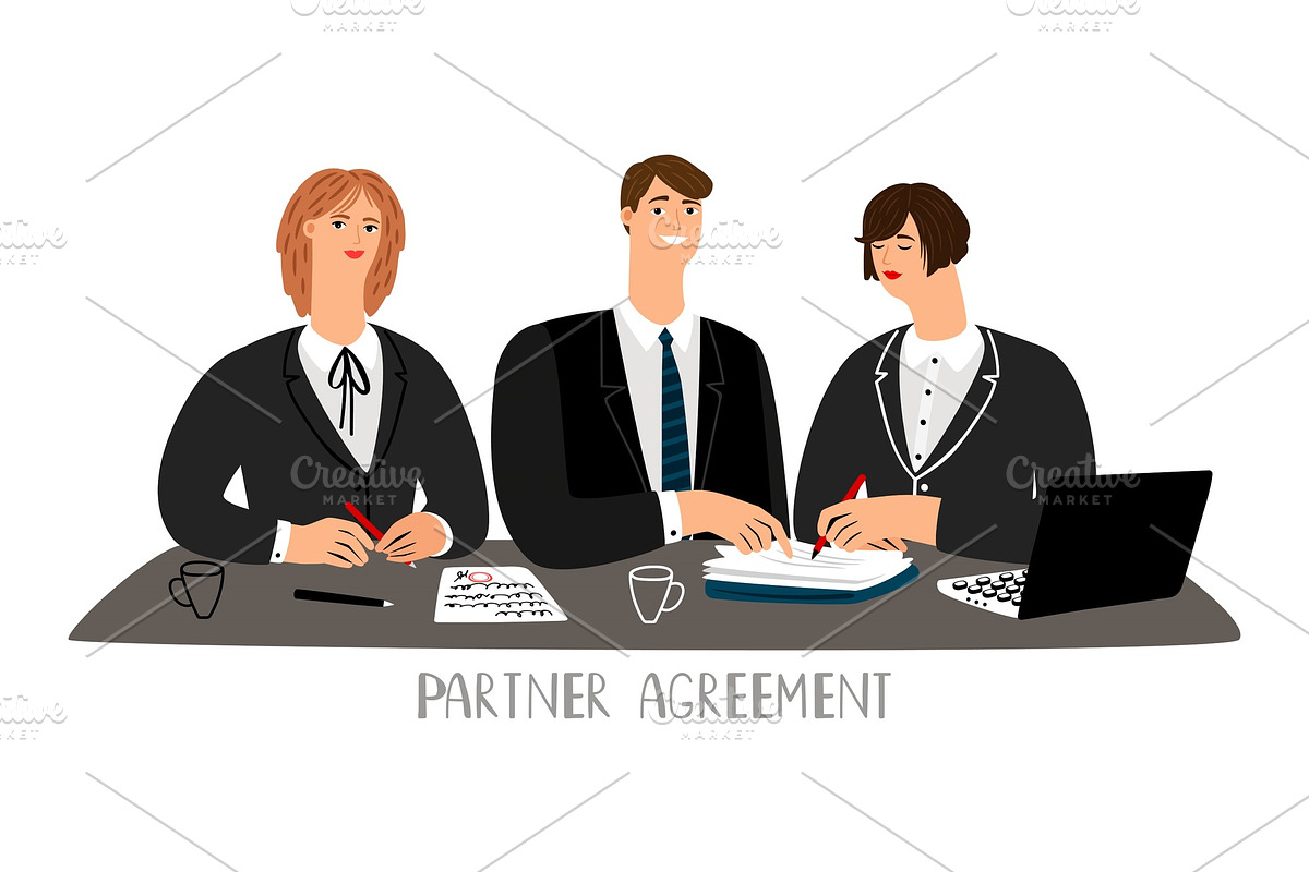 Partner agreement concept in Illustrations - product preview 8