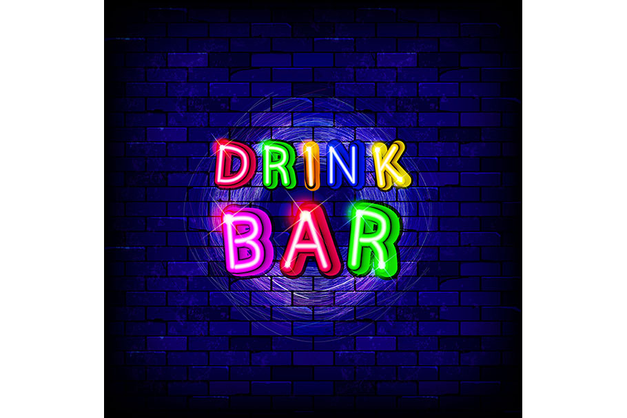 Neon lamps for bars