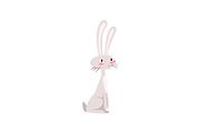Cute White Easter Bunny, Funny
