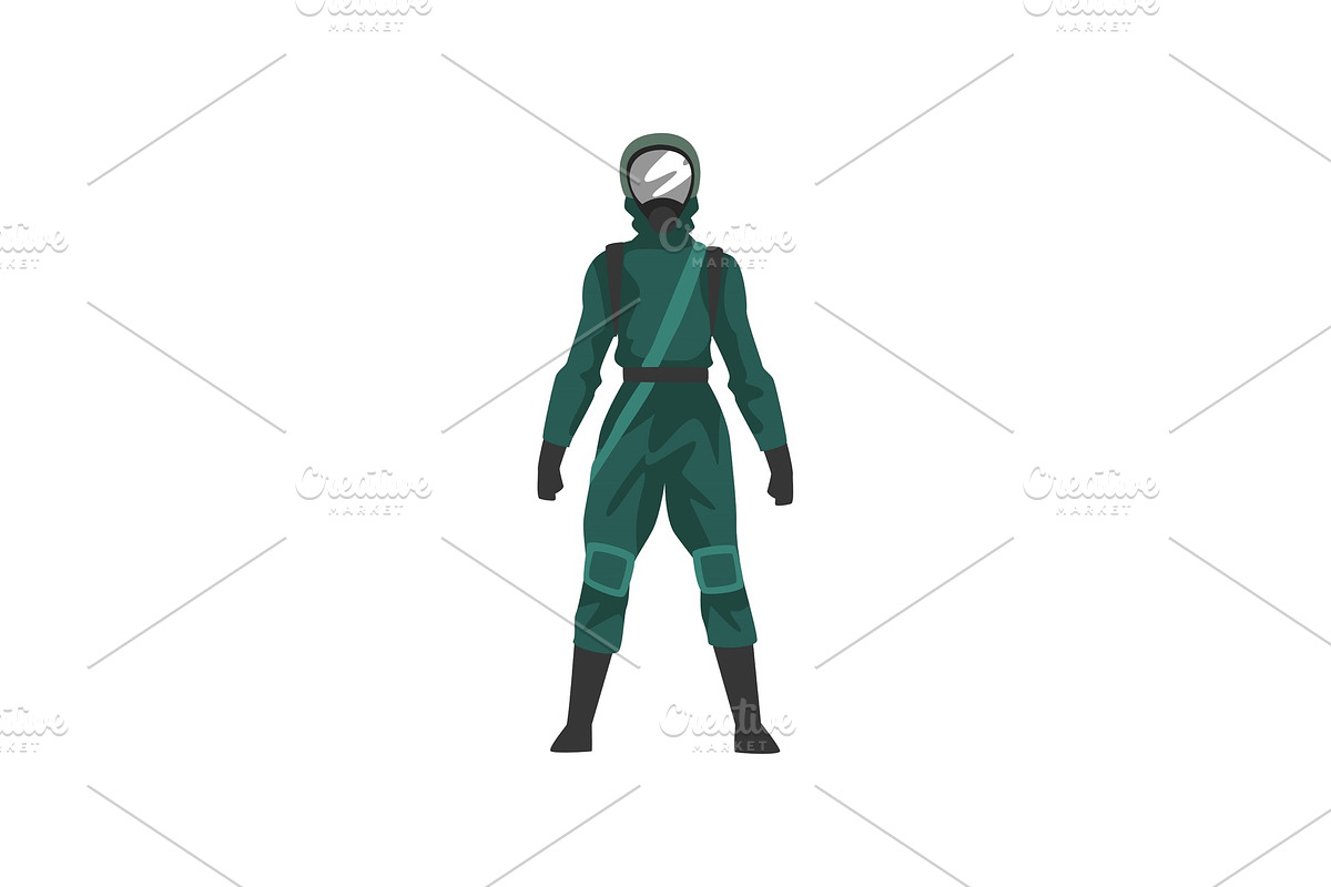Man in Black Protective Suit and in Illustrations - product preview 8