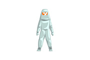 Man in White Protective Suit and