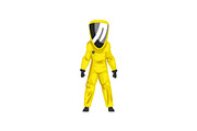 Man in Yellow Radiation Protective