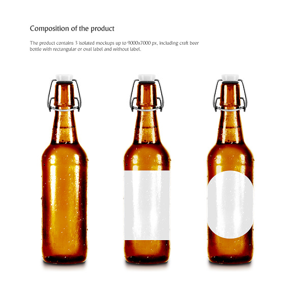 Craft Beer Bottle Mockup in Product Mockups - product preview 1