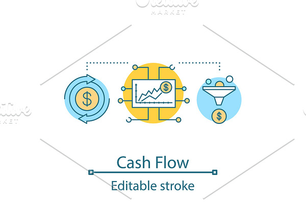 Cash flow concept icon