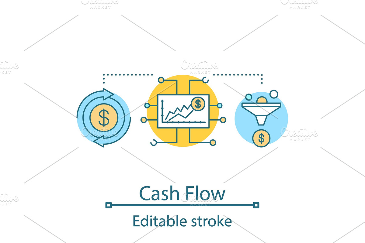 Cash flow concept icon in Icons - product preview 8