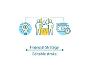 Financial strategy concept icon