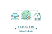 Financial goal concept icon