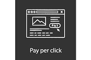 Pay per click chalk icon