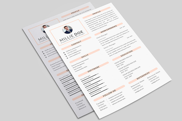 Resume Template and Cover Letter in Letter Templates - product preview 7