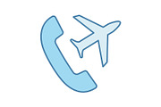 International roaming color icon