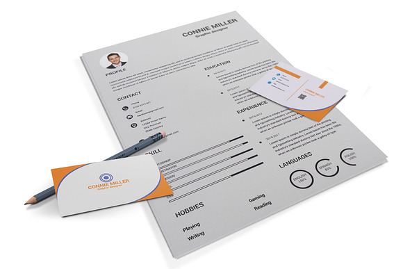 Resume Template and Cover Letter in Letter Templates - product preview 1